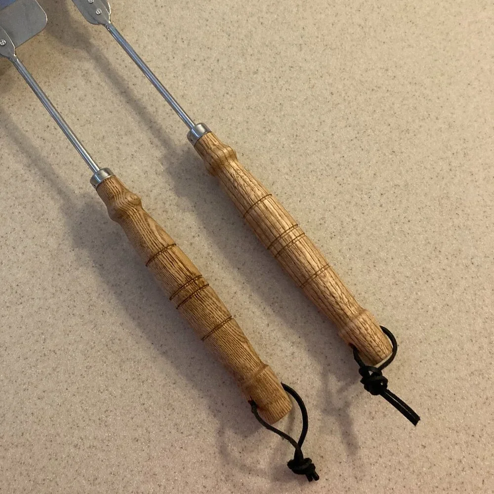 Stainless Steel Fork & Spatula Barbecue Tools EUC Vintage